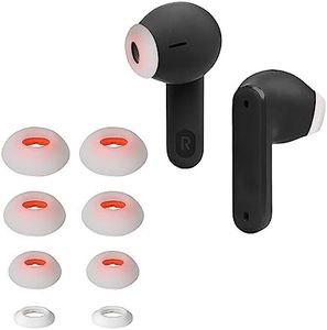 kwmobile 8X Replacement Ear Tips Compatible with JBL Tune Flex - Set of Silicone Eartips for Earbuds Headphones