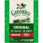 GREENIES Original Regular Natural Dog Dental Care Chews Oral Health Dog Treats, 27 oz. Pack (27 Treats)