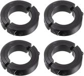 HARFINGTON 4pcs Shaft Collar for 1-1/8" Rod 1-7/8" OD 1/2" Width Black Oxide Plating Double Split Axle Clamp-On Collar with Set Screw