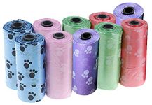 PETS EMPIRE 10 Roll Dog Poop Bags Extra Thick and Strong Leak Proof Poop Bags for Dogs(Multicolor) Unscented Waste Bag 150 Counts