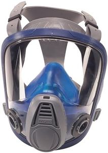 MSA 10028997 ADV 3200 Advantage 3000 Full Face Mask Respirator - Size: Large, Head Harness, Hypoallergenic Silicone, Scratch-Resistant Wraparound Faceplate