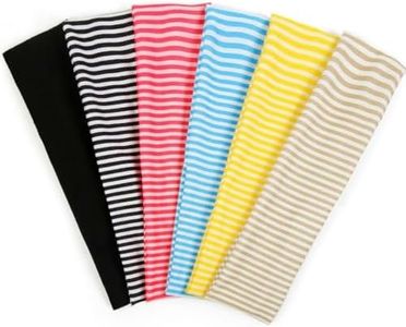 TERSE Stripe Headbands for Women Trendy Hair Accessories: Cute Head Bands for Women's Hair Fashion Hairbands 6PCS