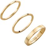 Pearich 14K Gold Filled Rings Band Rings for Women Gold Stacking Rings Thin Gold Ring Plain Statement Ring for Women Comfort Fit Size 7