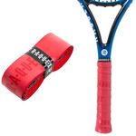 Raquex Enhance Replacement Racket Grip: Tennis Grip, Badminton, Squash Grip Tape, Padel, Pickleball. 14 Colours. Premium, Self-Adhesive Tennis Racquet Grip with Finishing Tape (Red, 1 Grip)