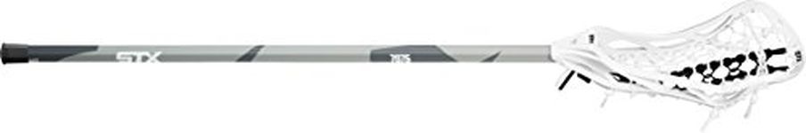 STX Lacrosse Women's Fortress 300 Complete Stick with Head, Handle & Strung, White/Grey