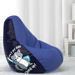 ComfyBean Bag with Beans Filled XL- Official: Jack & Mayers Bean Bags - for Kids - Max User Height : 4 Ft. - Weight : 30 Kgs(Model: Level Up - Blue Indigo)