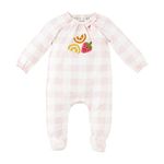 Mud Pie Baby Girls Sleeper Toddler, Fruit Applique, 0-3 Months