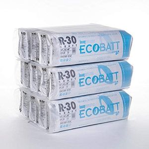 Knauf 555 SQFT 8 Bags of R 30 Kraft Faced 16 by 48 Fiberglass Batt Fits 2X10 attic