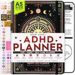 Adhd Daily Planner - A Self Care Personal Gratitude Journal to Increase Productivity, Success in Life &Work, Weekly & Monthly Undated Planner for Women & Men, Vision Board & Organizer + Planner Stickers - Start Anytime