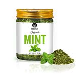 BLUE TEA - Mint Tea - 100g - 100 Cups || Diwali Gifts || DIGESTION CARE | Herbs - Caffeine Free - Leaf Based - Herbal Tea - Non-GMO - Vegan - Gluten Free - Non-Bitter | Pet Jar Pack