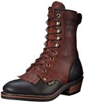 Adtec Women's 8" Packer Dark W Boot, Cherry/Black, Cherry/Black, 8