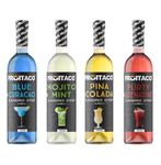 Fruitaco Blue Curacao, Mojito Mint, Pina Colada, Grenadine Syrup: Perfect Mixer for Enhancing Mocktails & Cocktails, Drinks, and Mojitos at Parties, All Your Mixing Needs | Non-Alcoholic (Pack of 4)