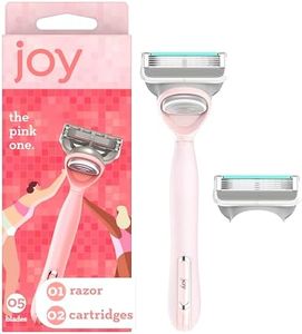 Joy Pink Razor for Women, Shave Kit With 1 Handle + 2 Razor Blade Refills