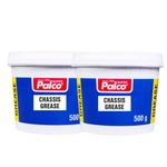 PALCO Chassis Grease 500g (Pack of 2) NLGI-1 Heavy Duty Multipurpose Water Resistant Automotive Suspension Steering Bearing Industrial Calcium Base Grease for Car Bike Chain Long Lasting Lubricant
