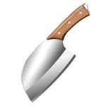 Defflo Carbon Steel 6 Inch Blade Meat Cleaver Knife for Kitchen Heavy Duty Japanese Bone Cutter Knives Hand Forged Big Butcher Knife for Chopping Mutton Vegetable Fruit and Fish