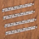 FORTUNE Stainless Steel Wall Hooks for Hanging Cloth and Towel Bathroom Cloth Hooks Hanger, Robe Hooks Rail, Door Hanger for Clothes Hanging Keys (6 Hooks) (Pack of 3)