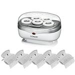 Conair Ceramic 1 1/2-inch Hot Rollers, Super Clips Included, Perfect for Travel Domestic and Aboard with Dual Voltage