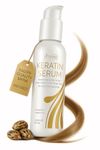 VITAMINS hair cosmetics Hair Serum for Frizzy Mane - Keratin Hair Treatment, Anti Frizz Moisturiser for Dry Damaged Locks - Heat Protection and Strengthening with Biotin & Collagen