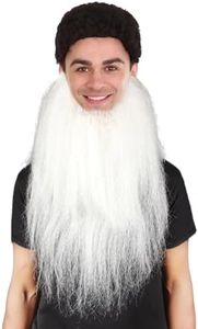 BC GOODS BY Long Synthetic Beard for Men Ideal for Cosplay and Performance, Light Grey