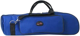 Professional Trumpet bag 600D Water-resistant Oxford Cloth Soft Carrying Case Foam Cotton Padded with Adjustable Shoulder bag - 4 Colors - Blue