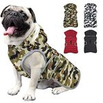 Etechydra Winter Dog Jacket with Removable Hat, Dog Coat Waterproof Reflective Dog Coat Warm Hoodie Fleece Puppy Coat, Jackets for Small Medium Large Dogs, Green, S