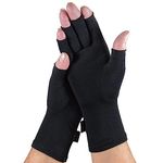 IMAK - Compression Arthritis Gloves for Pain and Stiffness of Hands, One Pair of 2 Gloves - Black, Medium