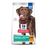 Hill's Science Diet Adult Perfect Weight Large Breed Dry Dog Food, Chicken Recipe, 25 lb. Bag