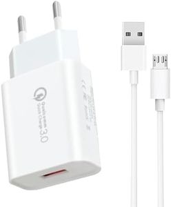 Caricatore Cavo USB Micro, Caricabatterie Carica Rapida per Samsung Galaxy S4 S7 S6 A6 edge S4 J6 J5 J3 J8 J7 Note5 Note4 Note4 Note2 Tab S Xiaomi Redmi 9A 10A Huawei, LG, Adattatore universale