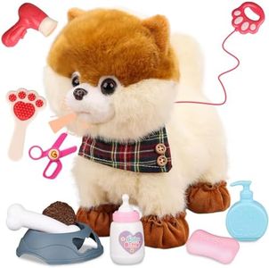 Bilinott Puppy Toys for Kids Aged 3-7, Interactive Toy Dogs That Walk and Bark and Wag Their Tails, Walking Dog Toys with Leash, Creative Stuffed Animals Gifts for 3 + Year Old Girls and Boys