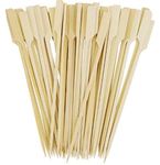 Swastha Hygiene Wooden Gun Skewers (50pcs- 5-inch 5mm Thick) - Barbecue Skewer Set for Outdoor Dining, Ideal for Starters like Fruits, Kababs, BBQ Sticks for Grilling