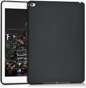 kwmobile TPU Silicone Case Compatible with Apple iPad Air 2 - Case Soft Flexible Shock Absorbent Cover - Black Matte