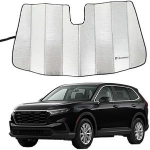 D-Lumina Front Windshield Sun Shade Compatible with Honda CRV CR-V (LX, EX, EX-L, EX-L Navi, Touring) 2023 2024 2025 - Foldable/Roll Up Car Window Heat Shield, Protector Sunshade