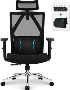 Daccormax Chaise Bureau Ergonomique, Fauteuil de Bureau 200KG, Siège Bureau avec Coussin en Mousse à Mémoire
