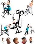 DARCON Squat Machine Exercise Equipment - Squat Ab Rowing Machine for Abs - Home Workout Equipment for Women-Men, Power Rider Row Squat for Glutes, Legs and Full Body Workouts (Black)