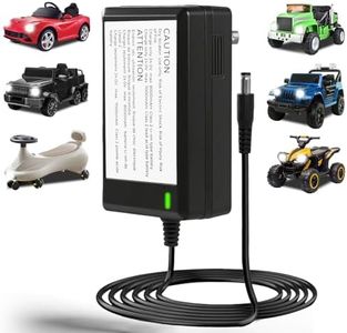 DUSK FLY 24V Battery Charger for Kids Ride on Toys Class 2 Power Supply Power Wheel Charger Universal Charger 6ft Tangle-Free Cord, ETL Safety