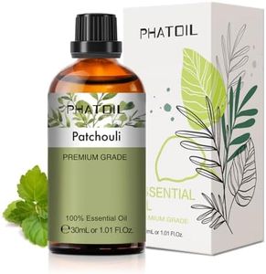 Patchouli Essential Oil 1.01fl.oz/30ml, PHATOIL Patchouli Oils Long Lasting Scents for Aromatherapy, Diffuser, DIY Soap and Candle Making