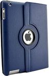 Leather Rotate 360° Stand Case For Apple iPad Air 1st Air 2nd 9.7 2017/2018 5th & 6th Generation (BLUE)