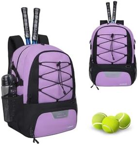 Goloni Tennis Backpack, Tennis Bag with Fence Hook & Ventilated Shoe Compartment, Holds 2 Tennis Rackets, Waterproof Sports Backpack for Men Women, Ideal for Tennis, Pickleball, Badminton