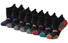 Saucony Women's Multipack Performance Heel Tab Athletic Socks, Assorted Darks (8 Pairs), Large