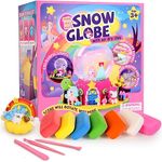 ANGELEMM Unicorn Craft Kits for Kids,Make Your Own Rotate Musical Snow Globe with Air Dry Clay,Unicorn Gifts Arts and Toys for Kids Girls Ages 4 5 6 7 8 9 10 Years Old and Up