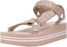 GUESS Women's Avin Wedge Sandal, Ro