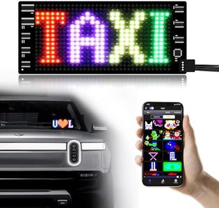 XIAOOHO LED Light Signs for Car,Programmable Bluetooth APP Control,DIY Editor Text, Patterns, Animations for Car Game Room Party Bar (3"x 7")