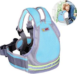 Jolik Child Motorcycle Safety Harness Reflective Strip with 4-in-1 Buckle, Breathable Material - Blue