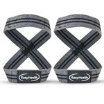 EasyHealth Slip Resistant Deadlift Straps For Gym Figure 8 Lifting Straps Gym Weightlifting Straps Wrist Support For Gym Men With Soft Paddings, Better Grip