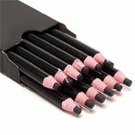 SONSAN Marker,12Pcs Peel Off Chinagraph Grease Wax Pencil for Metal Glass Fabric Black