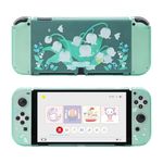 GeekShare Protective Case for Switch OLED, Hard PC Protective Shell Slim Cover Case Compatible with Nintendo Switch OLED and Joy Con - Lily of The Valley