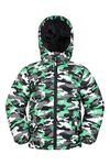 Mountain Warehouse Seasons Padded Kids Jacket - Water Resistant & Lightweight Insulated Rain Coat for Boys & Girls - Great for Autumn, Winter, School or Travelling Camouflage 2-3 Years