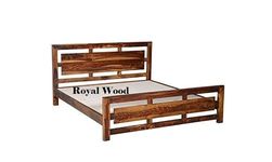 Royal Wood Wood Furniture Solid Sheesham Wood Bed for Bedoom | Single Bed | 6 X 4 Feet Size Normal Design Palang (Brown Finish Solid Wood Single Bed)