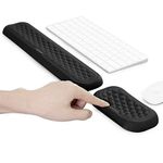 VAYDEER Keyboard and Mouse Wrist Rest Pad Padded Memory Foam Hand Rest Support for Office,Computer,Laptop,Mac Typing and Wrist Pain Relief and Repair(14.17+5.91 inches,Black)