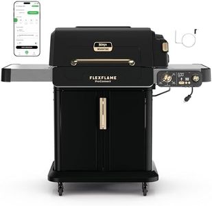 Ninja FlexFlame ProConnect Grill & Smoker | 5-in-1 Smart Cooking System | Electric & Propane | App-Connected | 3-Burner Digital Control | Roast, Griddle & Pizza Maker | Black/Gold | PG305